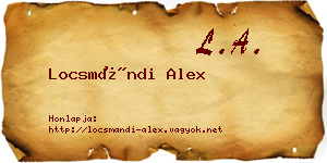 Locsmándi Alex névjegykártya